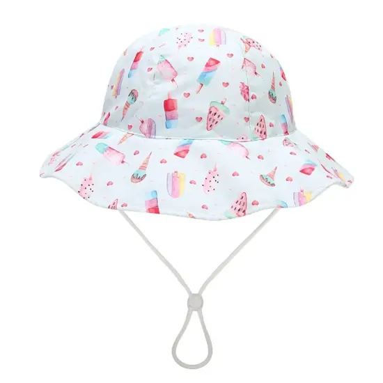 3D embroidered wide-brim outdoor sun hat