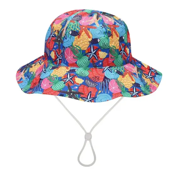 3D embroidered wide-brim outdoor sun hat