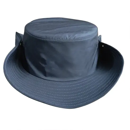 Wide Brim Canvas Bucket Hat with Drawstring