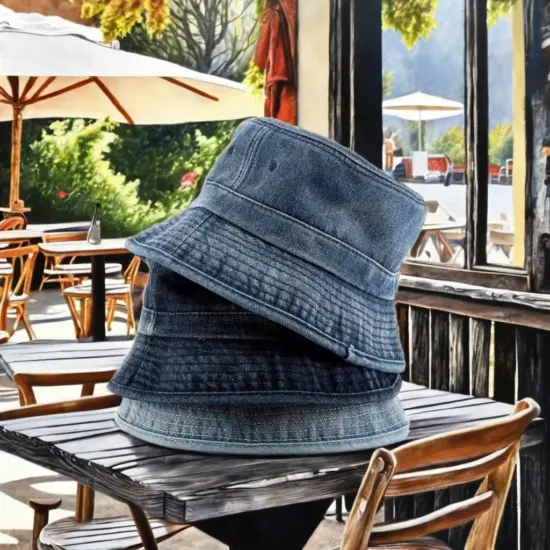 Custom promotional bucket hat with printed design