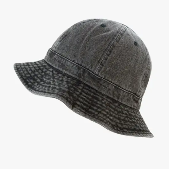 Plain 100% cotton denim bucket hat for unisex use