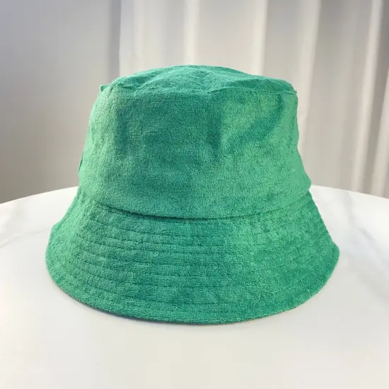Plain terry cloth bucket hat for daily bulk use