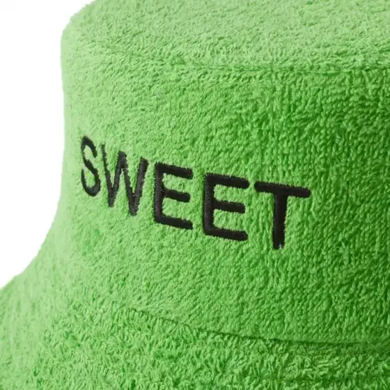 Plain terry cloth bucket hat for daily bulk use