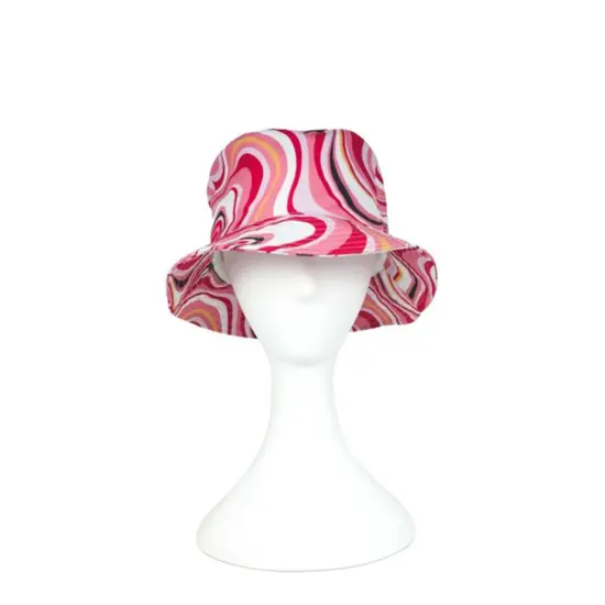 Custom Printed Denim & Leather Bucket Hat for Men and Women