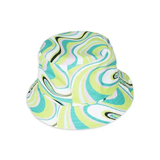 Custom Printed Denim & Leather Bucket Hat for Men and Women