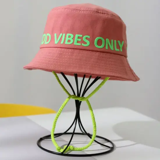 Custom embroidered cotton bucket hat