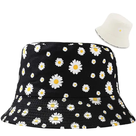 Vintage washed denim fisherman bucket hat