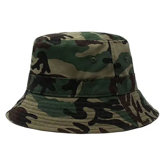 Vintage washed denim fisherman bucket hat