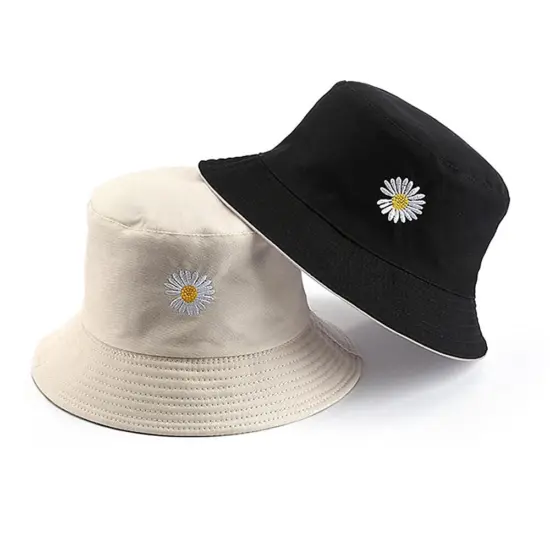 Vintage washed denim fisherman bucket hat