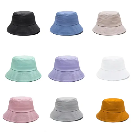 Custom reversible denim wool bucket hat with designer style