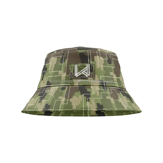 Custom reversible denim wool bucket hat with designer style