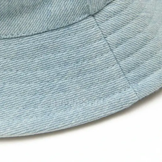Custom reversible denim wool bucket hat with designer style