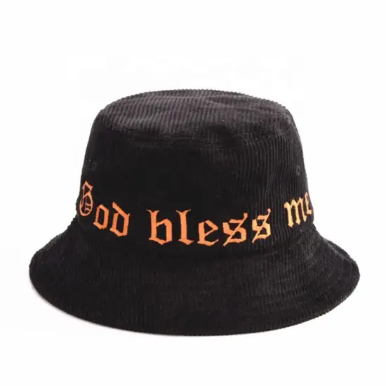 Reversible Waterproof Knit Bucket Hat with Embroidery