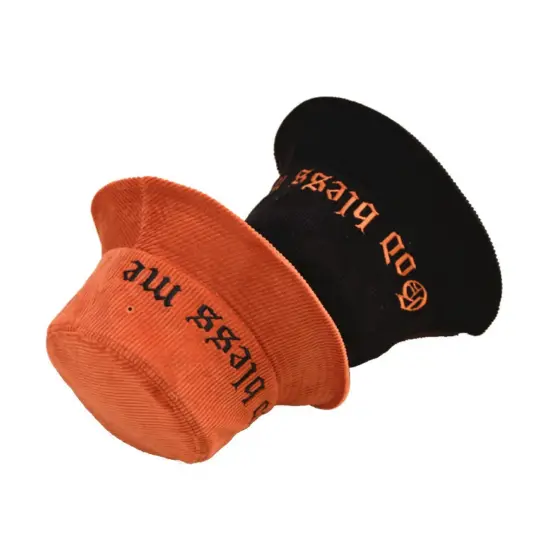 Reversible Waterproof Knit Bucket Hat with Embroidery