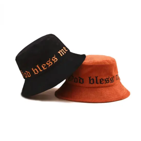 Reversible Waterproof Knit Bucket Hat with Embroidery