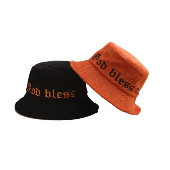 Reversible Waterproof Knit Bucket Hat with Embroidery