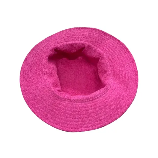 Custom terry cloth bucket hat soft breathable design