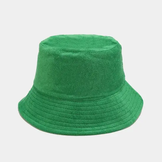 Custom terry cloth bucket hat with logo