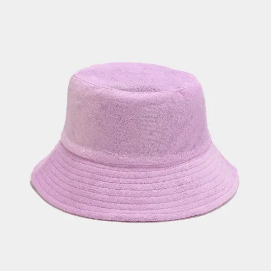High-Quality Blank Terry Cloth Bucket Hat