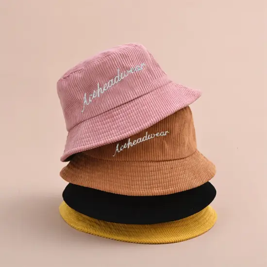 ODM Custom Corduroy Bucket Hat Design