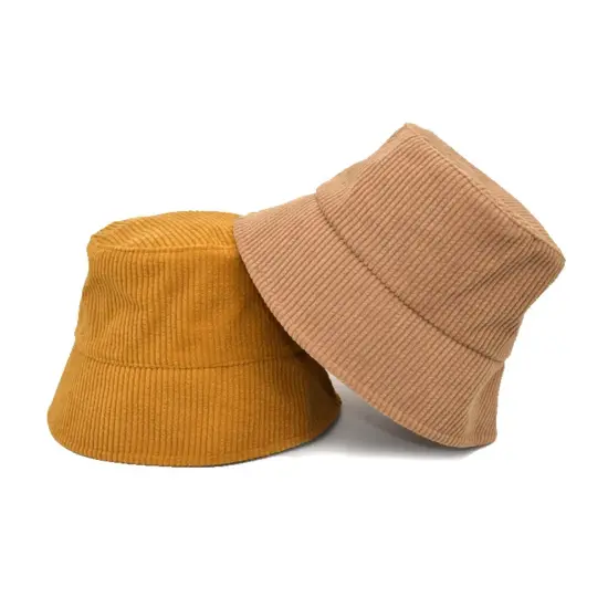 Women’s Solid Color Corduroy Bucket Hat