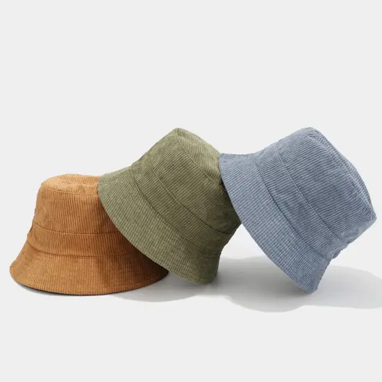 Women’s Solid Color Corduroy Bucket Hat