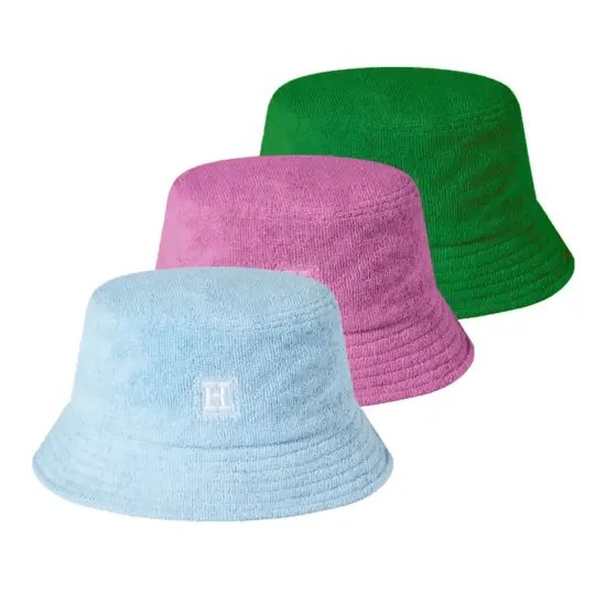 Custom embroidered terry cloth bucket hat
