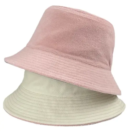Adult terry sweatshirt bucket hat custom
