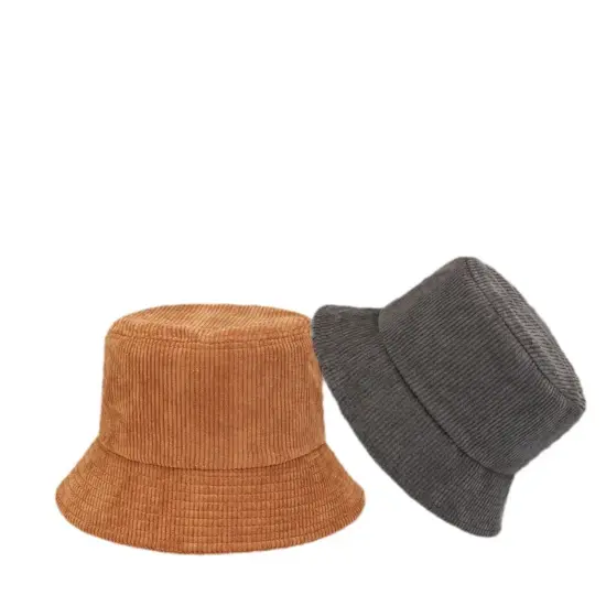 Classic Solid Color Corduroy Bucket Hat