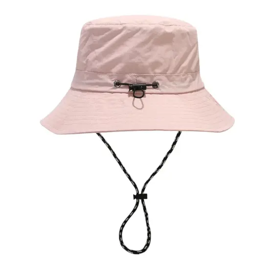 Solid Cotton Wide Brim Sun Protection Bucket Hat