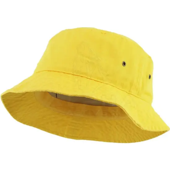 Hip-hop denim bucket hat with washed finish