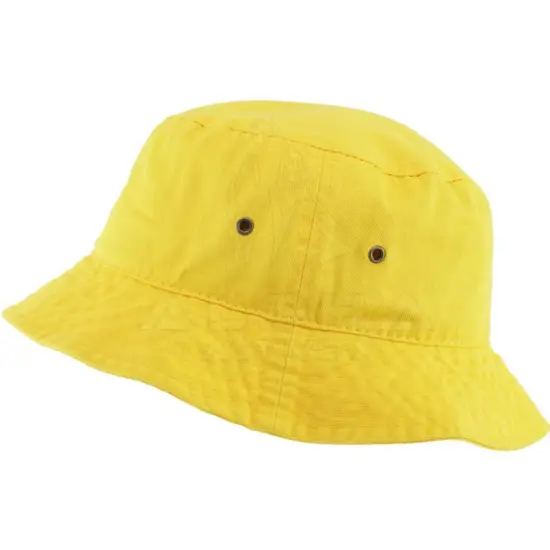 Hip-hop denim bucket hat with washed finish