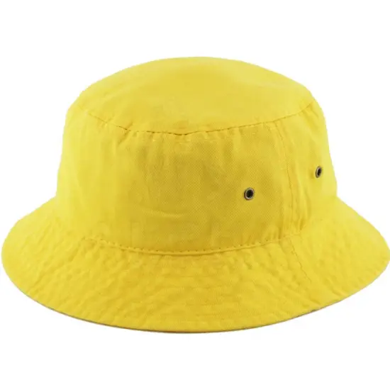 Hip-hop denim bucket hat with washed finish