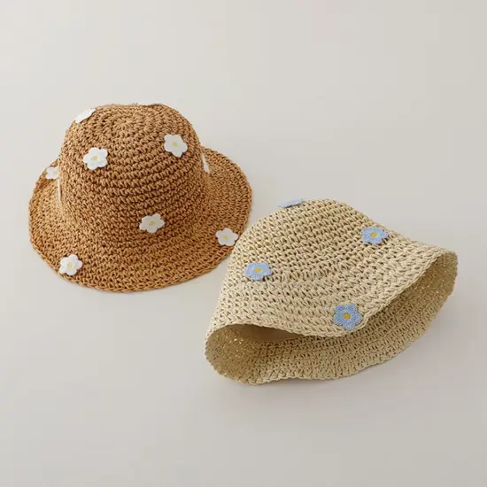 Cute Daisy Crochet Summer Straw Hat