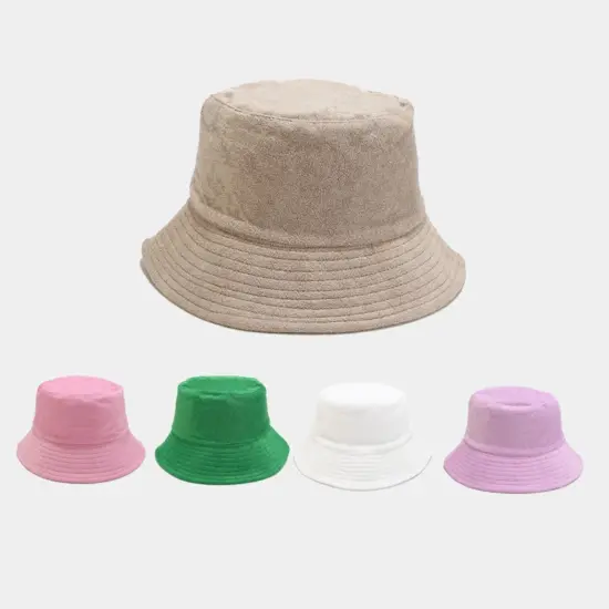 Terry cloth towel bucket hat