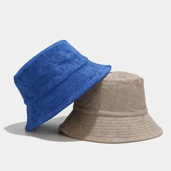 Terry cloth towel bucket hat