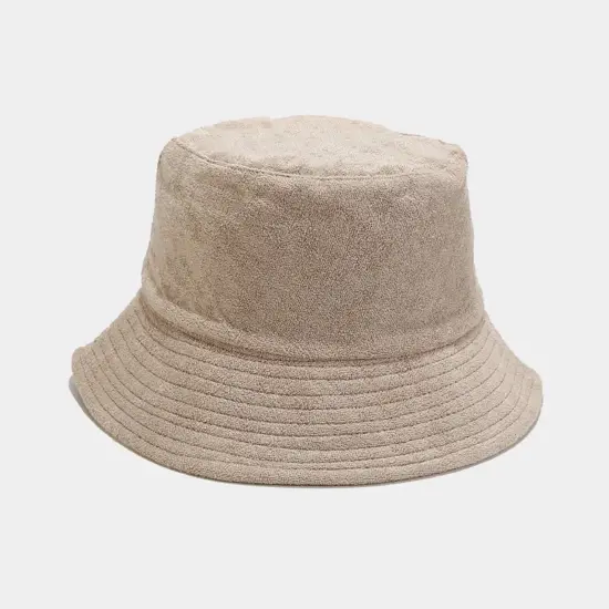 Breathable casual flat-top bucket hat