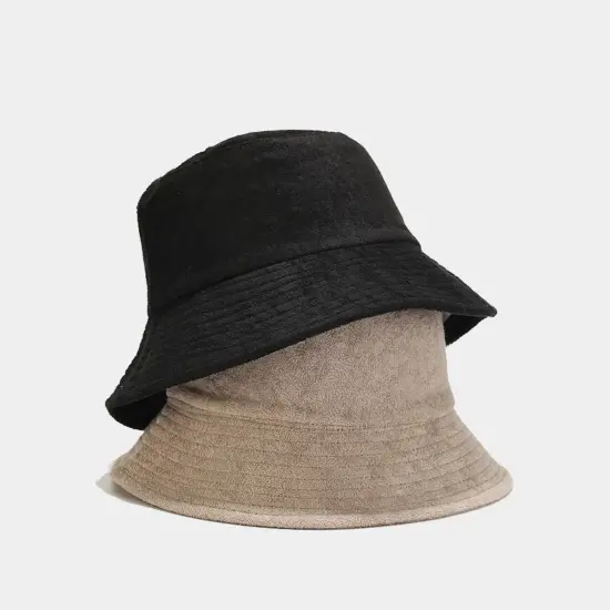 Breathable casual flat-top bucket hat