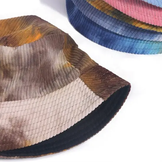 Reversible Solid Color Corduroy Bucket Hat