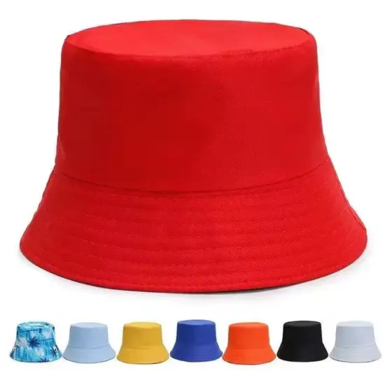 Plain solid color bucket hat