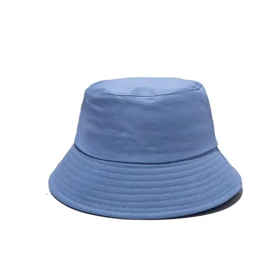 Foldable vintage washed denim bucket hat for women
