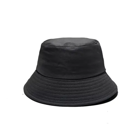 Foldable vintage washed denim bucket hat for women