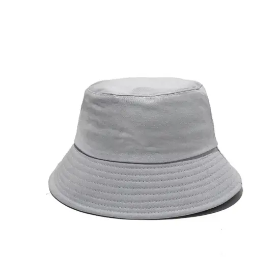 Foldable vintage washed denim bucket hat for women