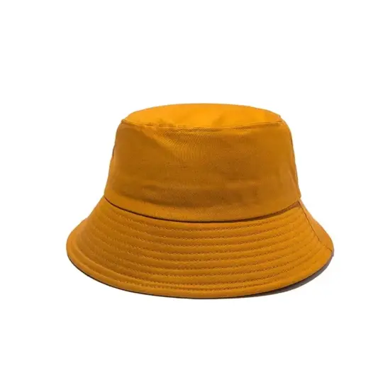 Foldable vintage washed denim bucket hat for women