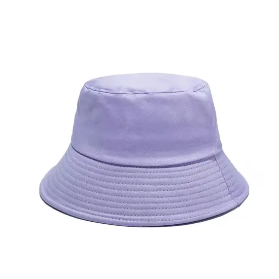 Foldable vintage washed denim bucket hat for women