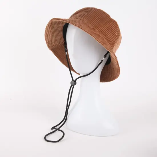 Men’s Embroidered Corduroy Bucket Hat