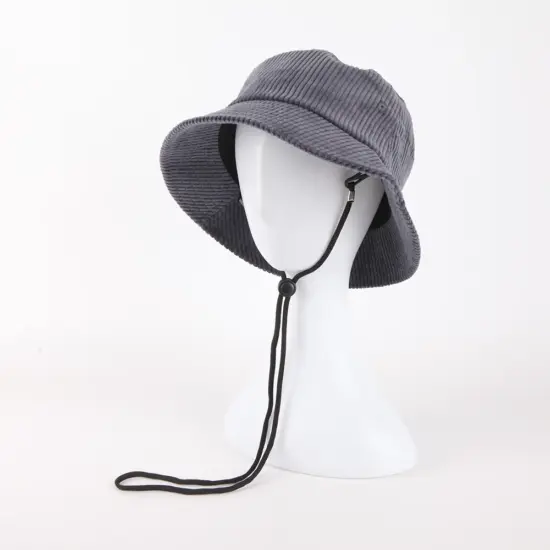 Men’s Embroidered Corduroy Bucket Hat