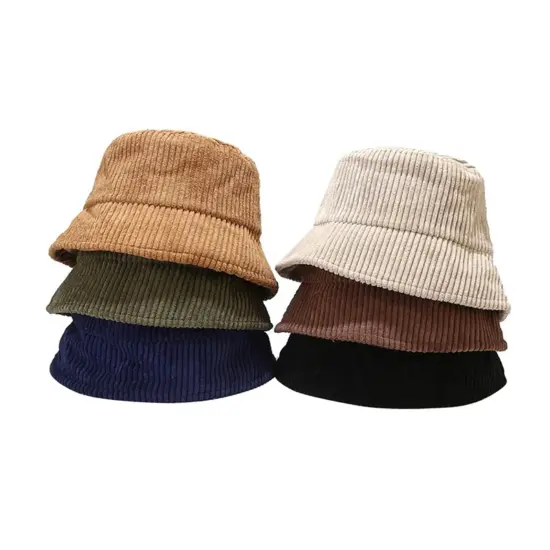Men’s Embroidered Corduroy Bucket Hat