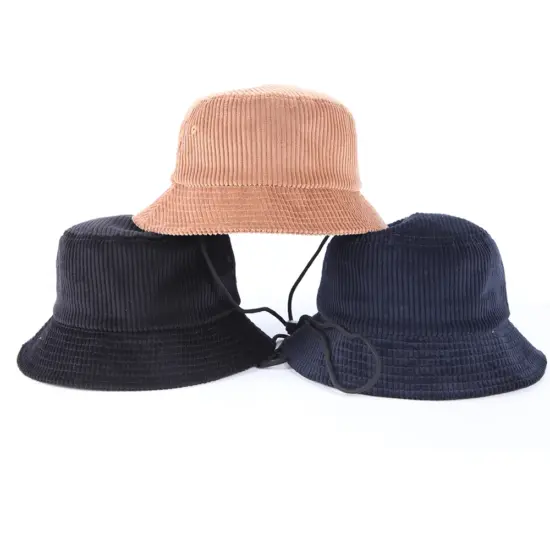 Men’s Embroidered Corduroy Bucket Hat