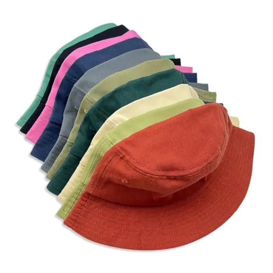 Custom embroidered blank cotton bucket hat